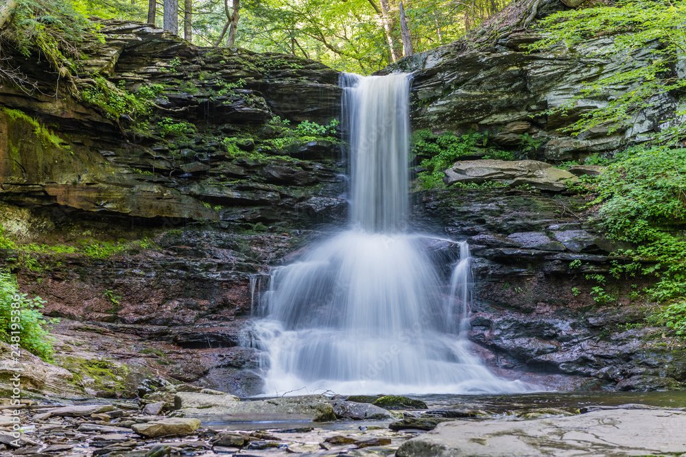 Fototapeta premium Sheldon Reynolds Waterfall in Ricketts Glen State Park of Pennsylvania