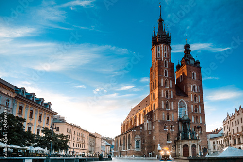 KRAKOW, POLAND - August 27, 2017: The Cloth Hall Krakow,listed as a UNESCO World Heritage Site since 1978, Poland photo