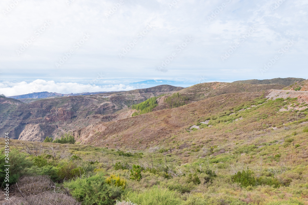 Fototapeta premium landscape with mountains in la gomera