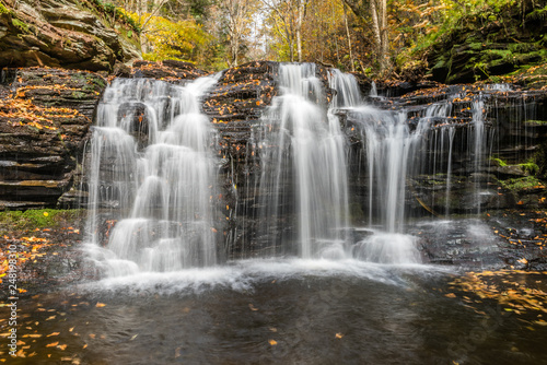 Mohawk Waterfall in Ricketts Glen State Park of Pennsylvania