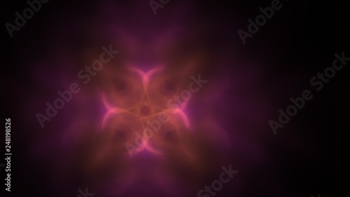 Fantasy chaotic colorful fractal pattern. Abstract fractal shapes. 3D rendering illustration background or wallpaper