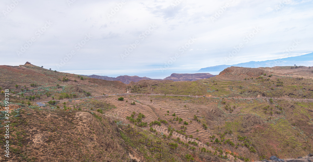 view of la gomera canarias mountains