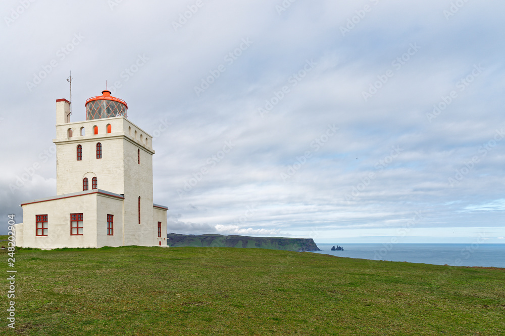 Leuchtturm Dyrhólaey, Vik, Island Leuchtturm Dyrhólaey, Vik, Island