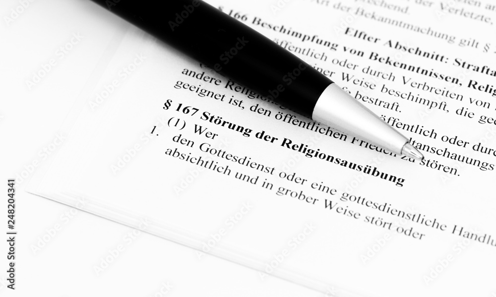 Störung der Religionsausübung Strafgesetzbuch Störung der Religionsausübung Strafgesetzbuch