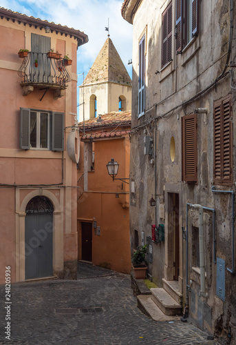 Palombara Sabina (Italy) - A little city on the hill in metropolitan area of Rome, on the Sabina countryside. Here a view of nice historical center.