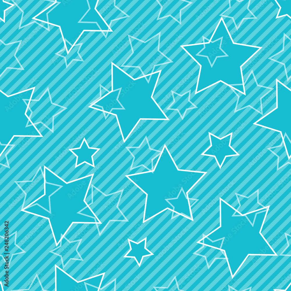 Blue seamless background with stars Blue seamless background with stars