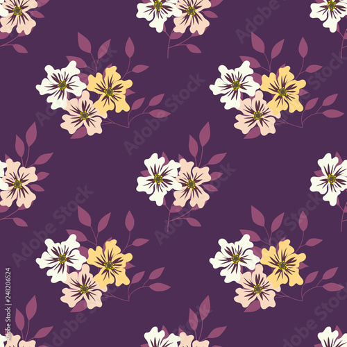 Fashionable pattern in small flowers. Floral seamless background for textiles, fabrics, covers, wallpapers, print, gift wrapping and scrapbooking. Raster copy