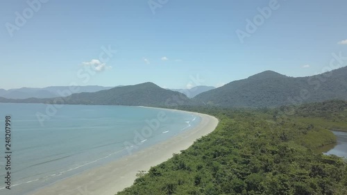 Brazilian Nature 4K Flat image Praia da Fazenda in São Paulo State