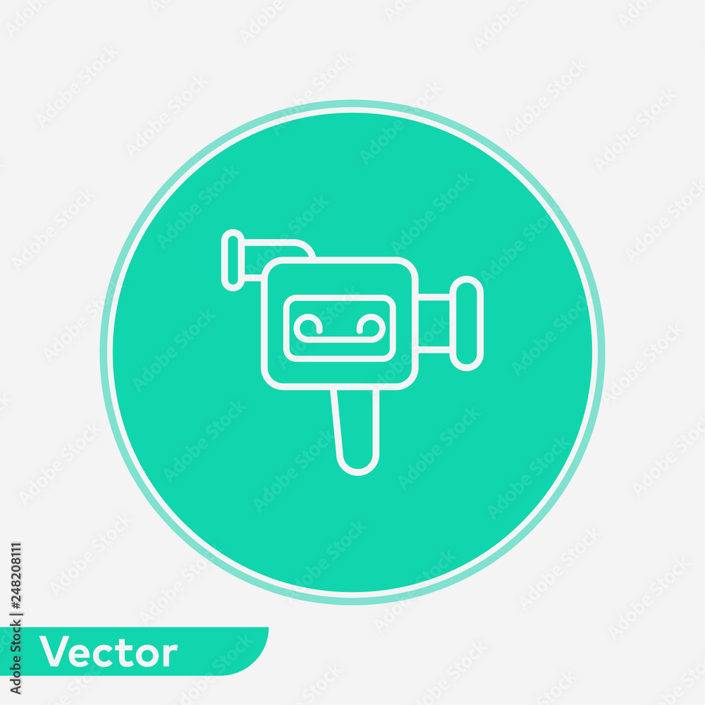 Video camera vector icon sign symbol Video camera vector icon sign symbol