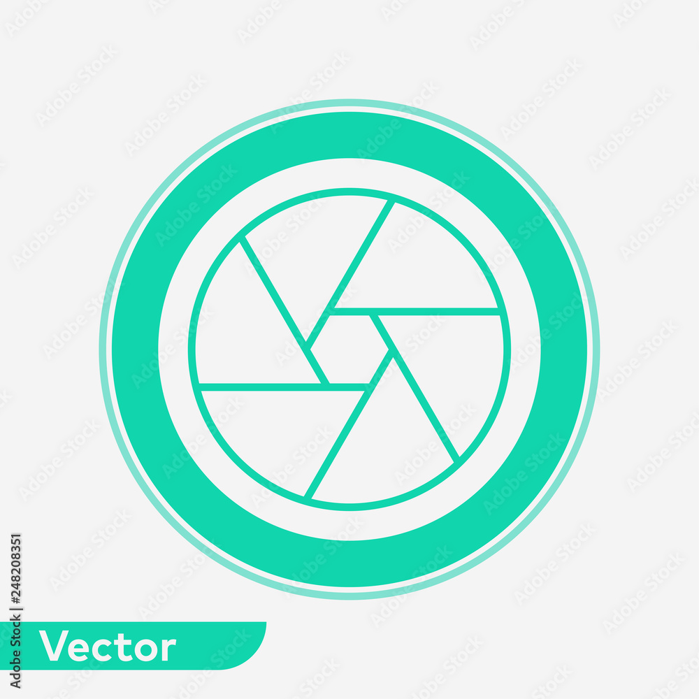 Camera shutter vector icon sign symbol Camera shutter vector icon sign symbol