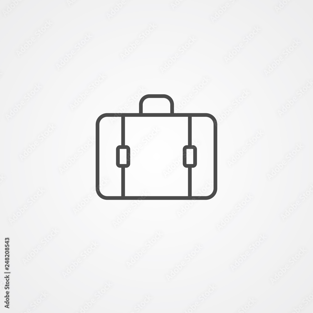 Suitcase vector icon sign symbol