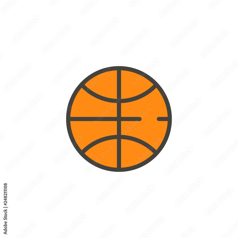 Basketball vector icon sign symbol
