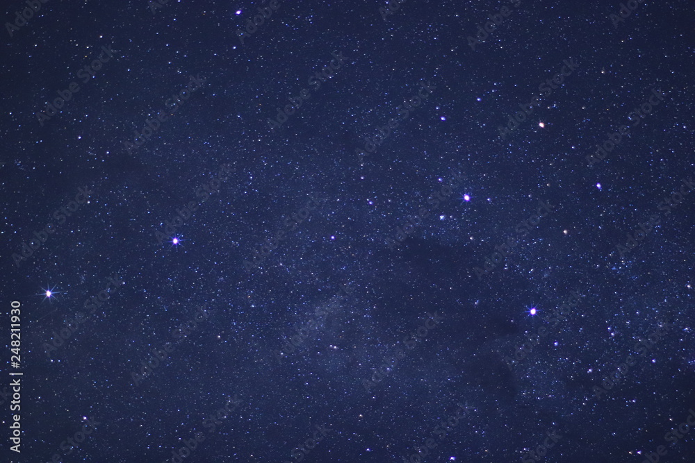 Alpha Centauri on the left, Southern Cross on the right with Dark Nebula Coal Sack nearby at New Zealand sky