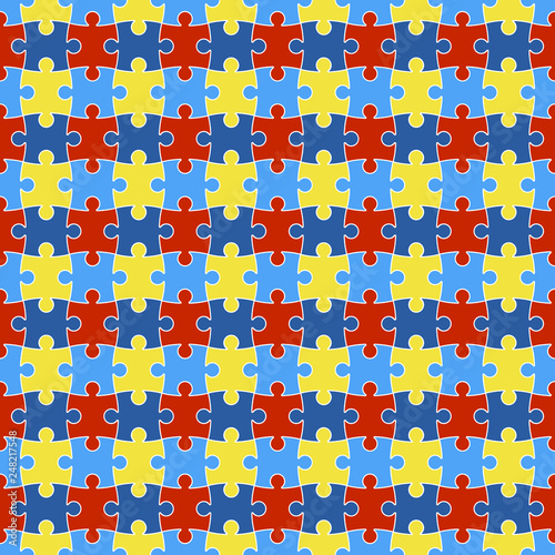 Autism Awareness Seamless Pattern - Colorful pattern design created for autism awareness