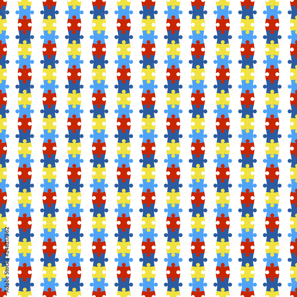 Autism Awareness Seamless Pattern - Colorful pattern design created for autism awareness
