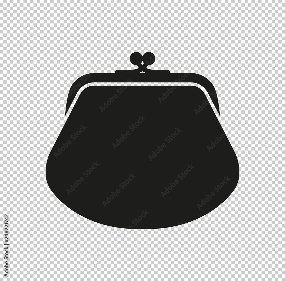 Obraz premium wallet - black vector icon