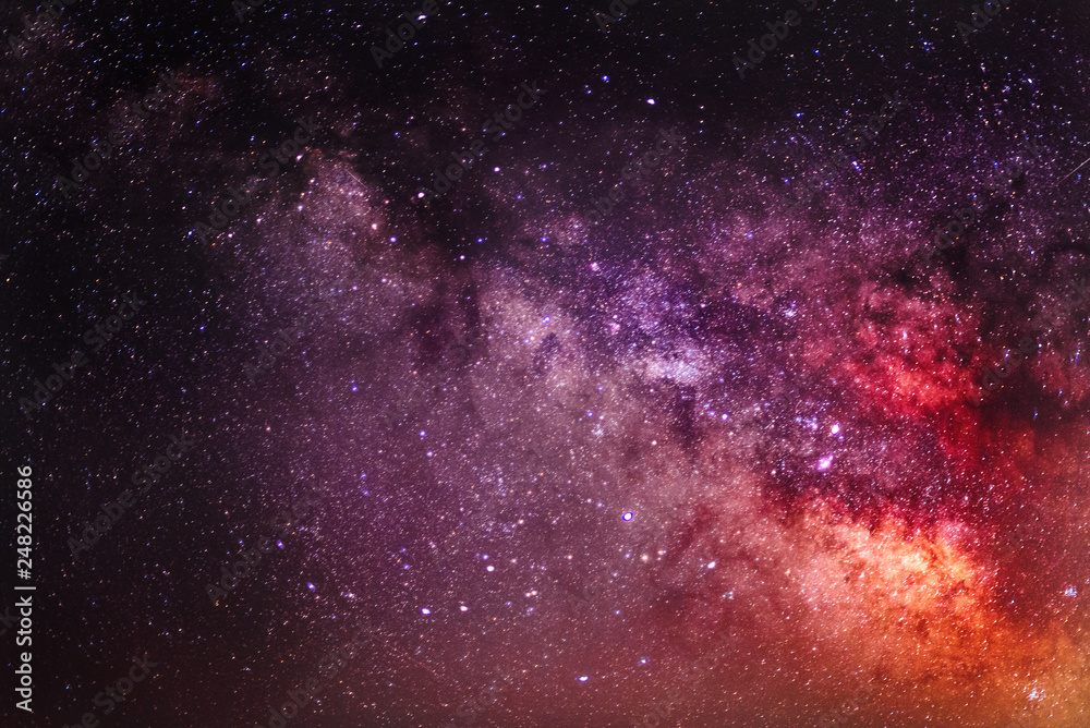 Close-up of Milky way galaxy.	