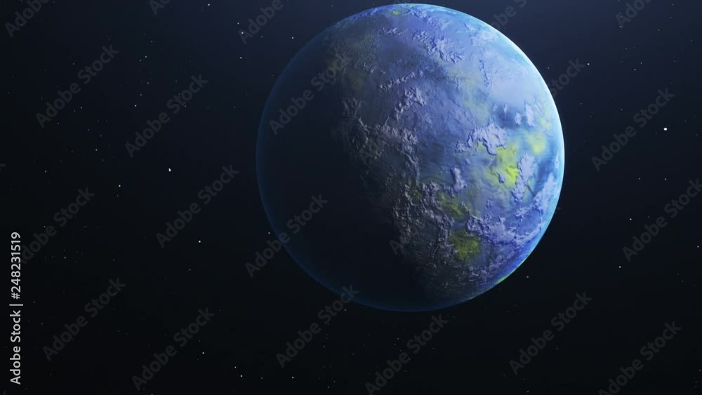 Blue and Green Planet in Space Blue and Green Planet in Space