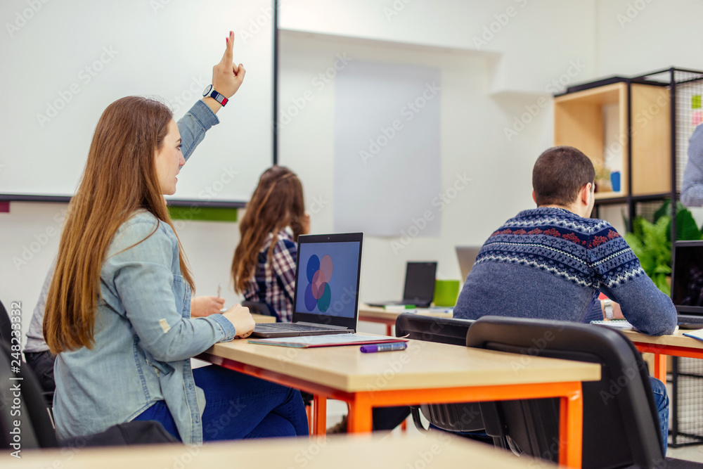 Young students on class Young students on class