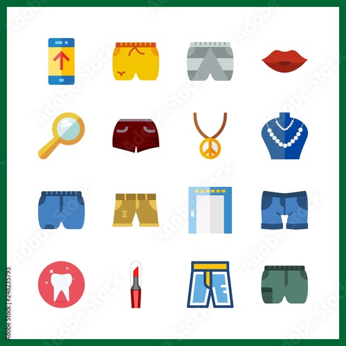 16 makeup icon. Vector illustration makeup set. tooth and up icons for makeup works