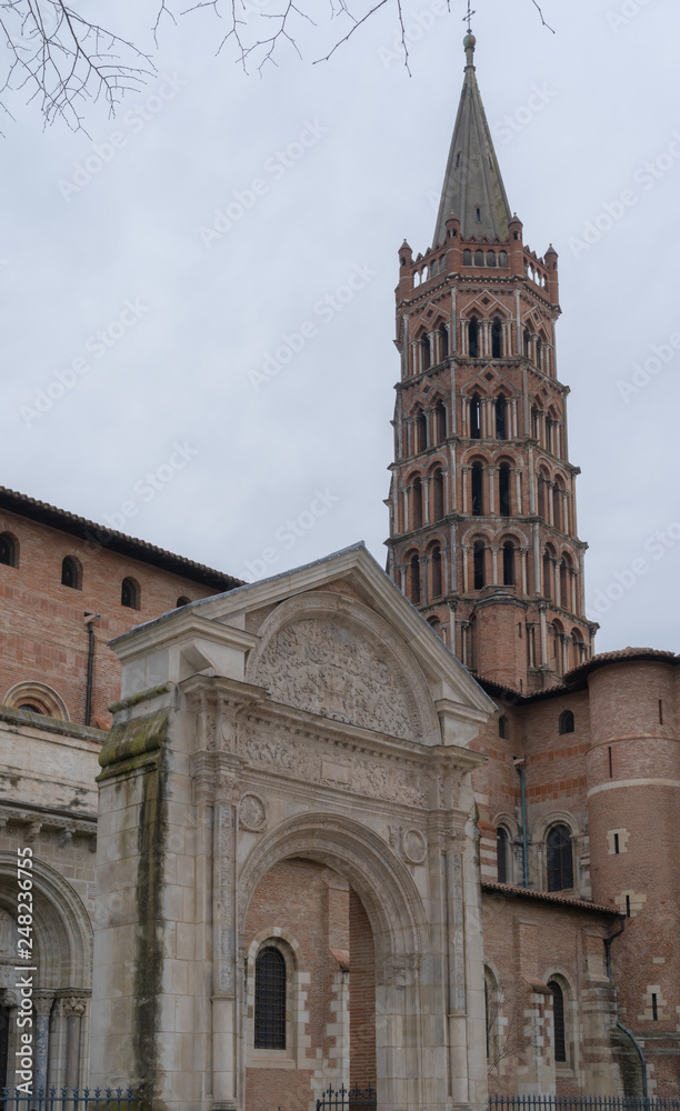 Toulouse, France - 12 15 2018: Basilica of Saints Sternin