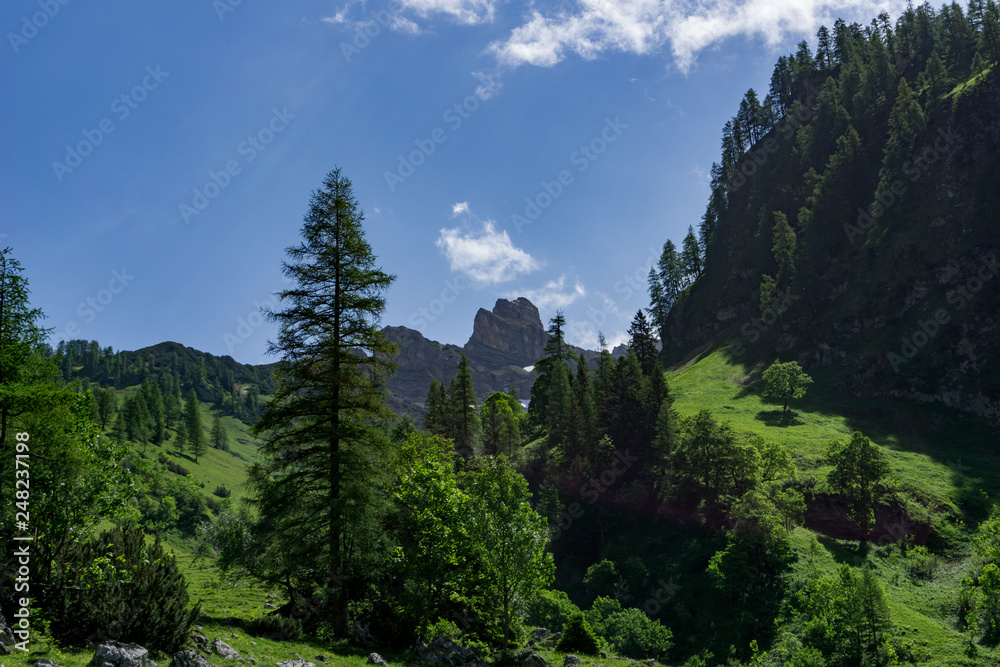 Beautiful alpine scenery in the mountains of Austria Beautiful alpine scenery in the mountains of Austria