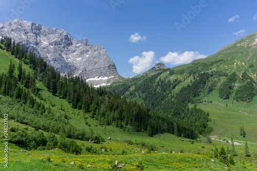 Beautiful mountain scenery in the Alps