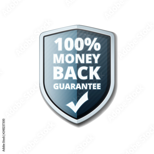 100% Money Back Guarantee shield