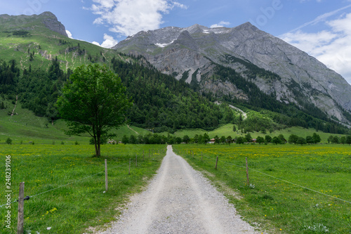 Dirt road in the Austrian Alps