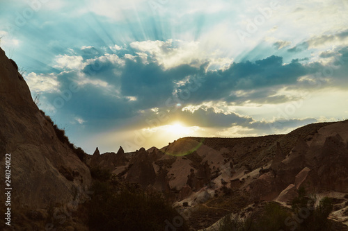 Views of Cappadocia volcanic kanyon cave houses in Turkey © Ekaterina