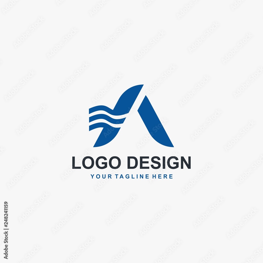 Letter a monogram logo design vector Letter a monogram logo design vector