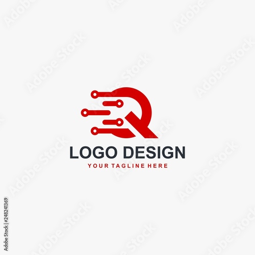 Monogram letter Q logo design vector