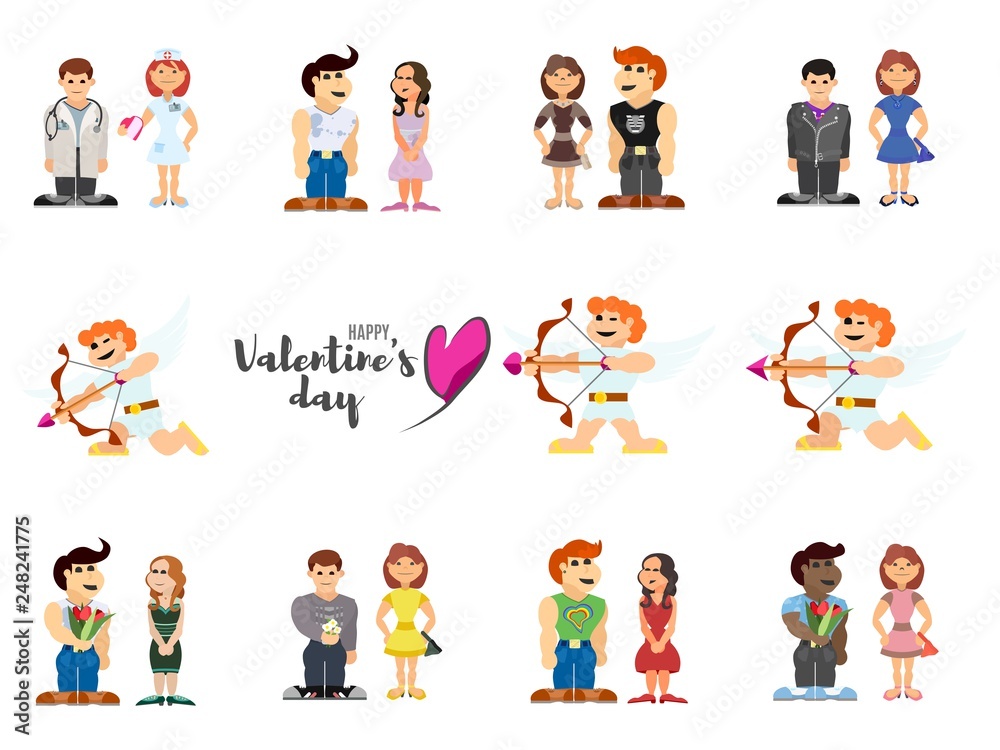 little people funny lovers on valentines day holiday