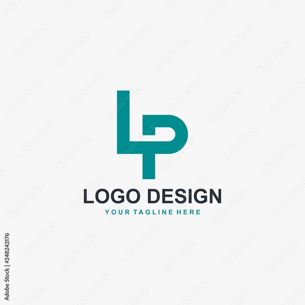 Letter LP logo design vector