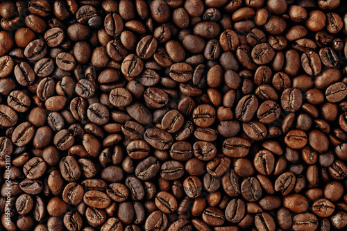 Roasted coffee beans, macro 