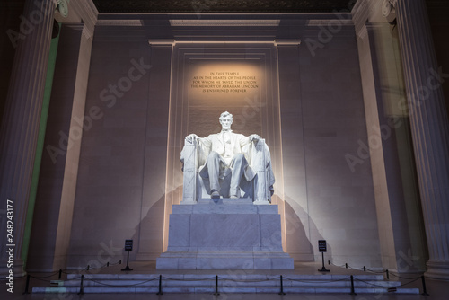 The Lincoln memorial in Washington DC early morning photo