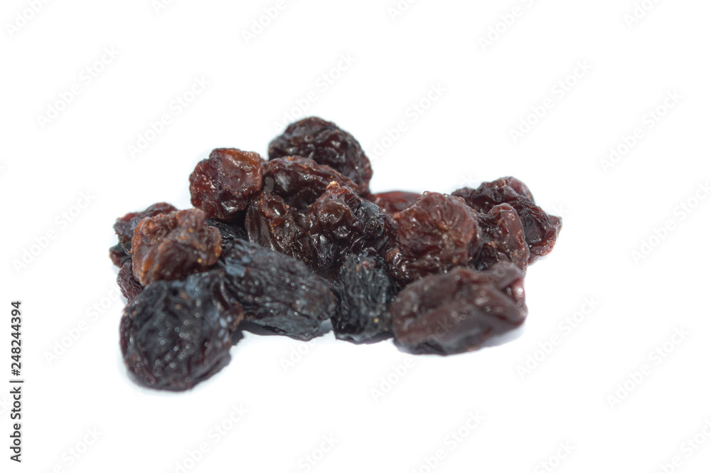 bunch of raisin, fiber source, isolated on white background bunch of raisin, fiber source, isolated on white background