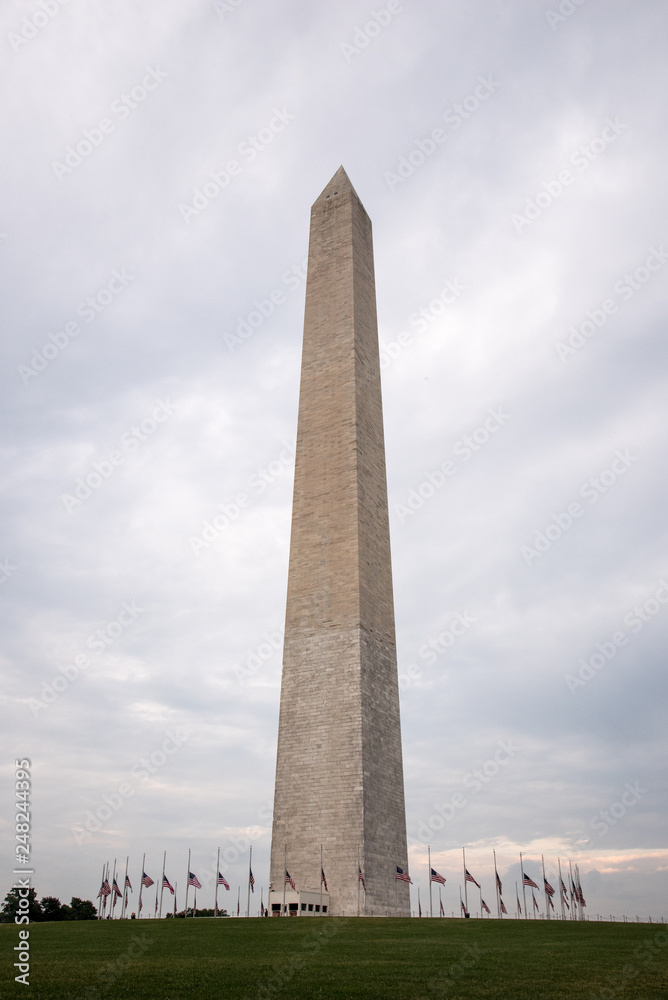 The Washington Monument Memorial seen from the reflecting pool