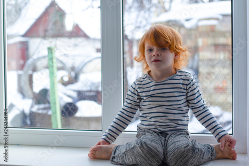 beautiful little girl with red hair by the window,redheaded little girl,pretty baby Free Download beautiful little girl with red hair by the window,redheaded little girl,pretty baby - GFXLoad