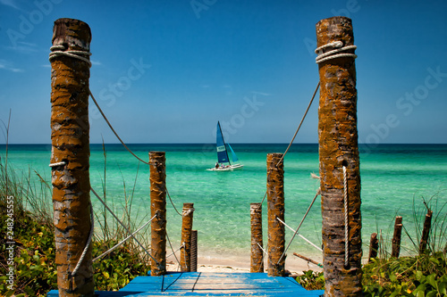 Beach located in Cayo Coco, Ciego de Avila, Cuba photo