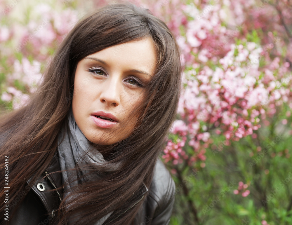 Face of the young beautiful sexy woman outdoors Face of the young beautiful sexy woman outdoors