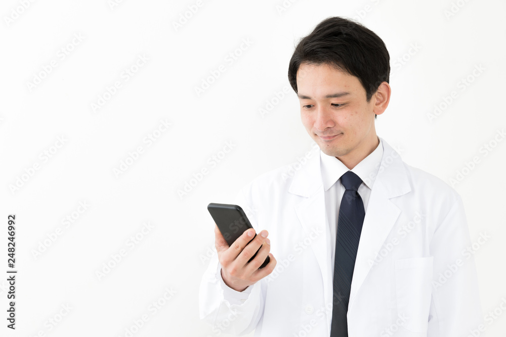 portrait of young asian doctor isolated on white background portrait of young asian doctor isolated on white background