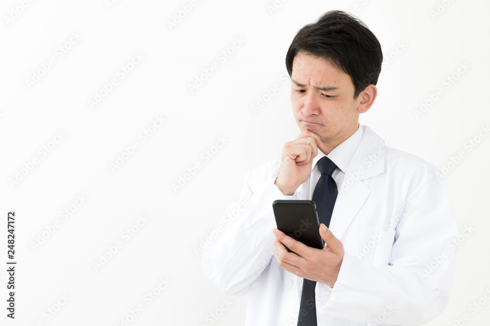 portrait of young asian doctor isolated on white background portrait of young asian doctor isolated on white background