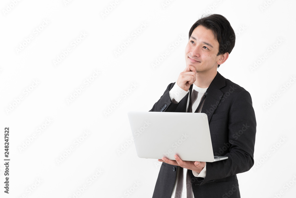 portrait of young asian man wearing suit isolated on white background portrait of young asian man wearing suit isolated on white background