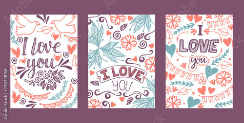 Love lettring vector lovely calligraphy lovable sign sketch iloveyou on Valentines day beloved card illustration backdrop set of love decor typography background