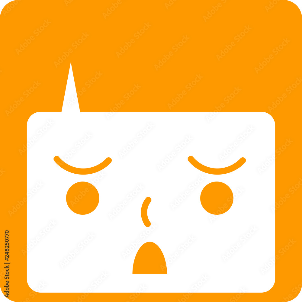 表情 顔 四角 アイコン ベクター Stock イラスト Adobe Stock