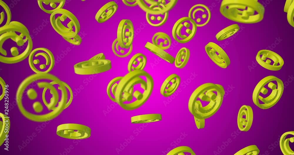 3d smile sign slow motion 3d smile sign slow motion