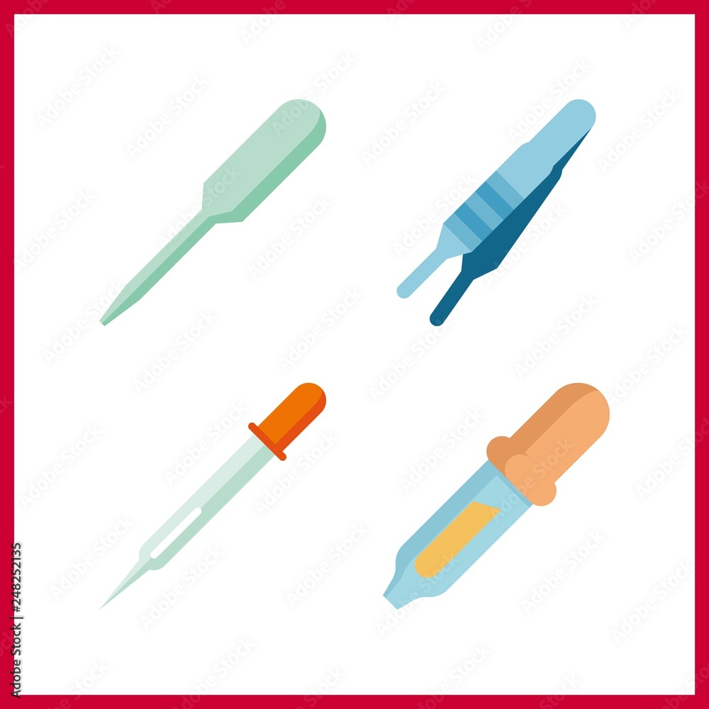 4 bio icon. Vector illustration bio set. pipette and pipet icons for bio works 4 bio icon. Vector illustration bio set. pipette and pipet icons for bio works