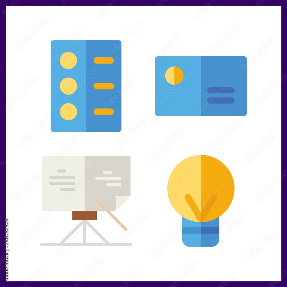 4 note icon. Vector illustration note set. list and sheet music icons for note works 4 note icon. Vector illustration note set. list and sheet music icons for note works