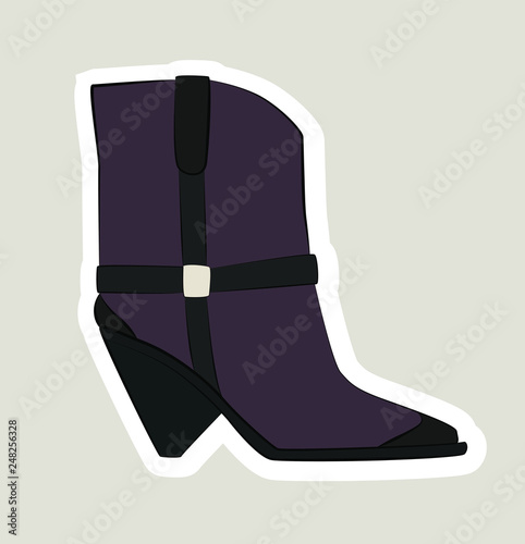  BOOTS woman shoes Fashion illustration vector  object isolated
